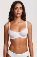 Snug Underwire Lift Bra — White